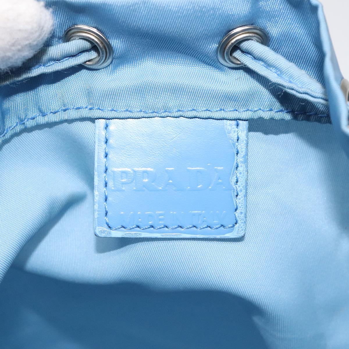 Prada Re-Nylon Blue Canvas Clutch Bag (Pre-Owned)