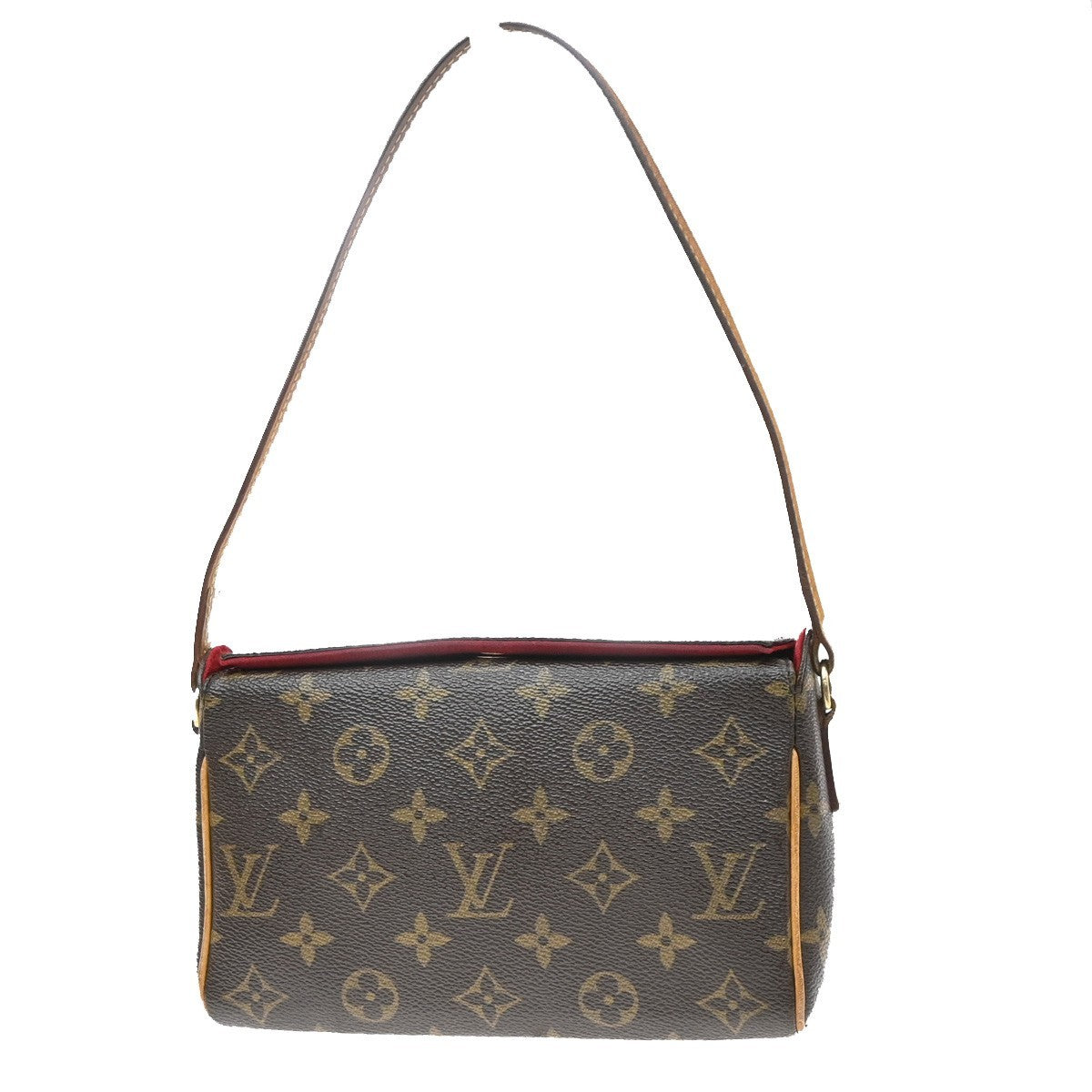 Louis Vuitton Recital Monogram Canvas Brown Leather Shoulder Bag Bag (Pre-Owned)