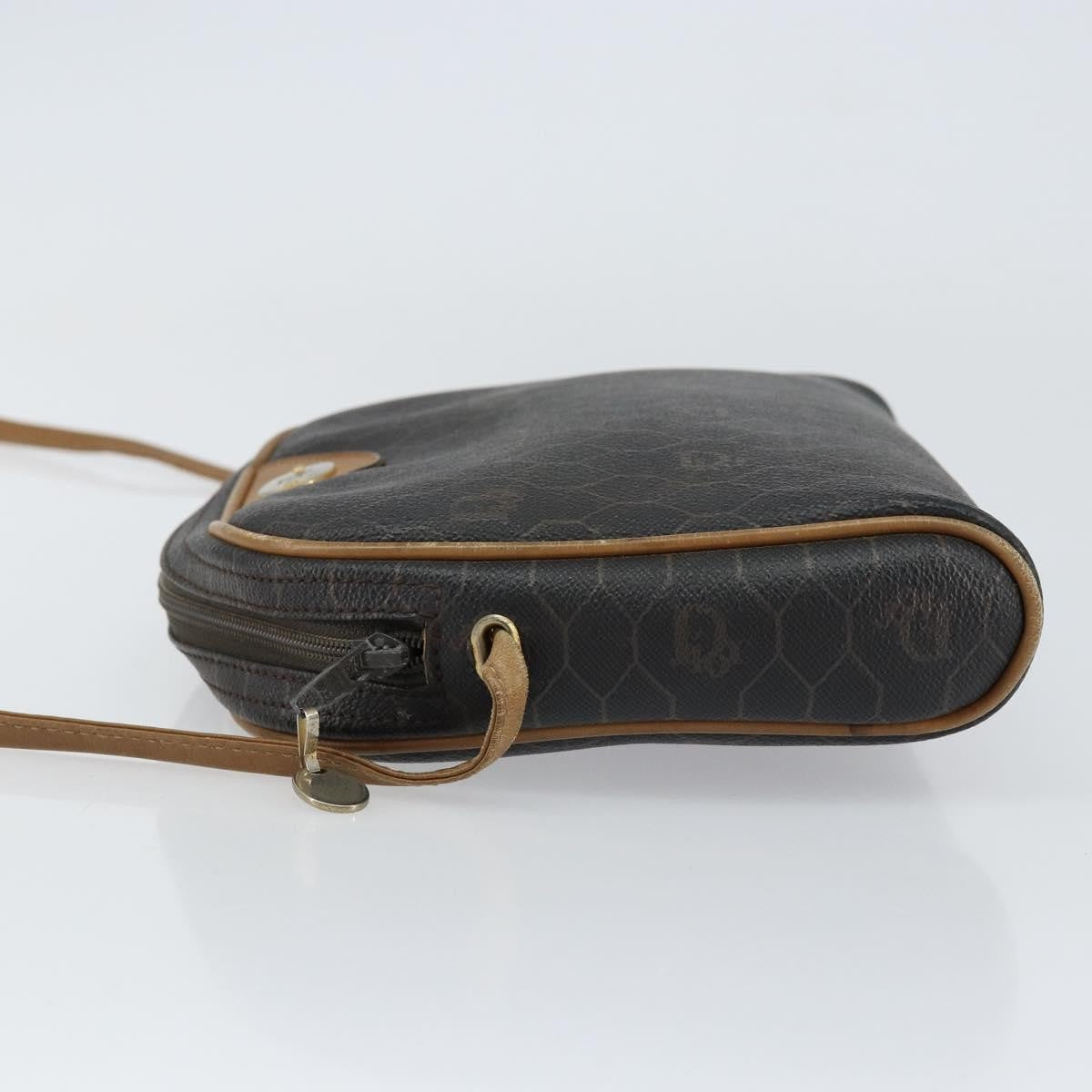 Christian Dior Vintage Honeycomb Canvas And Leather Black Canvas Shoulder Bag Bag (Pre-Owned)