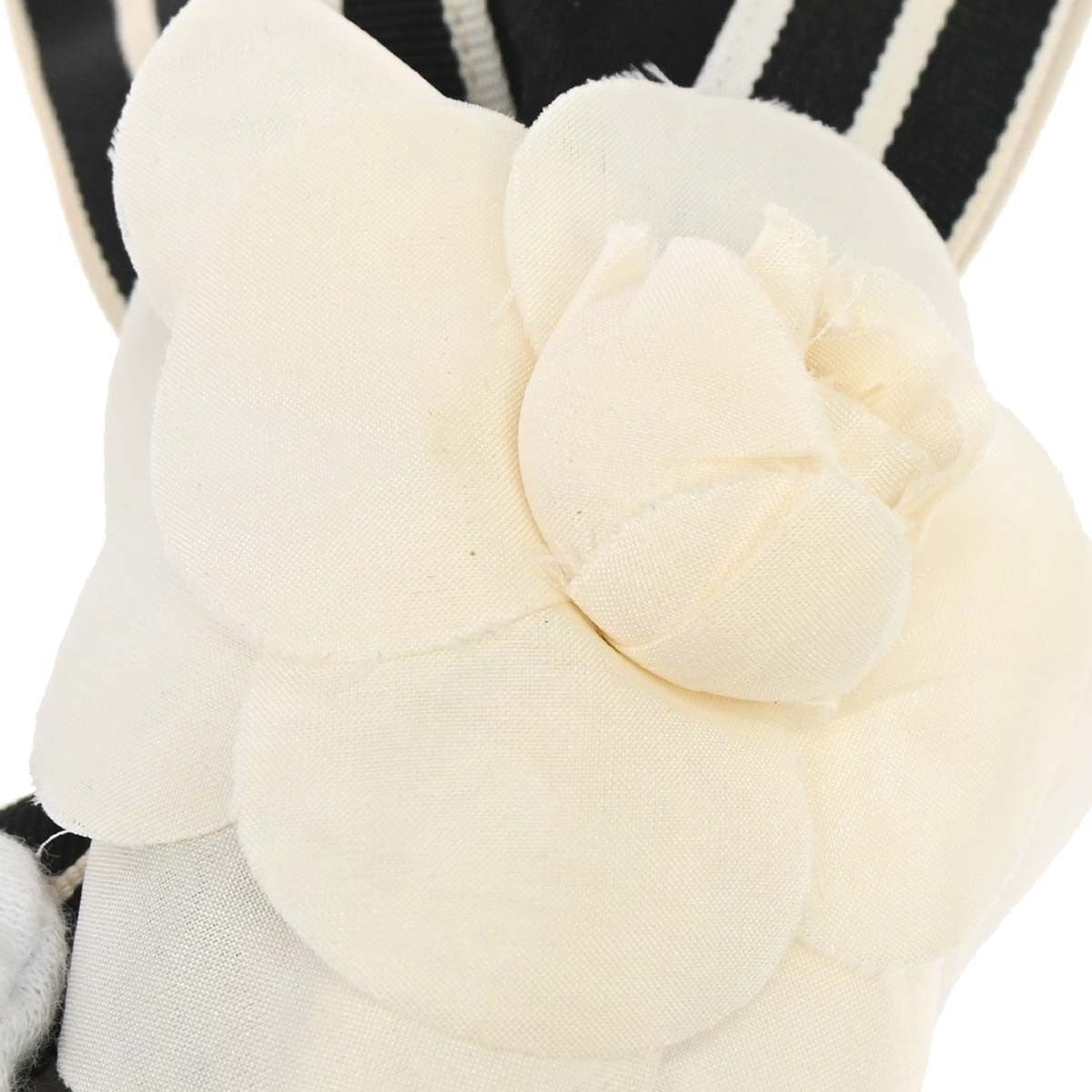Chanel Camellia Hair Barrette Satin Black Satin Head Accessory Accessory (Pre-Owned)