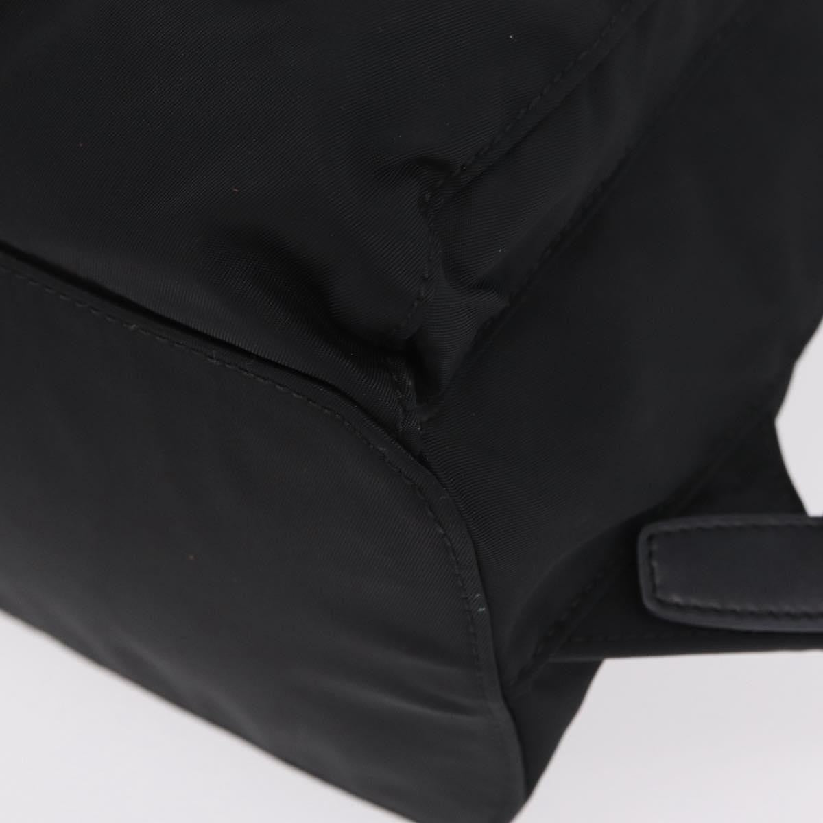 Prada Double Pocket Backpack Chain Re-Nylon Black Nylon Shoulder Bag Bag (Pre-Owned)