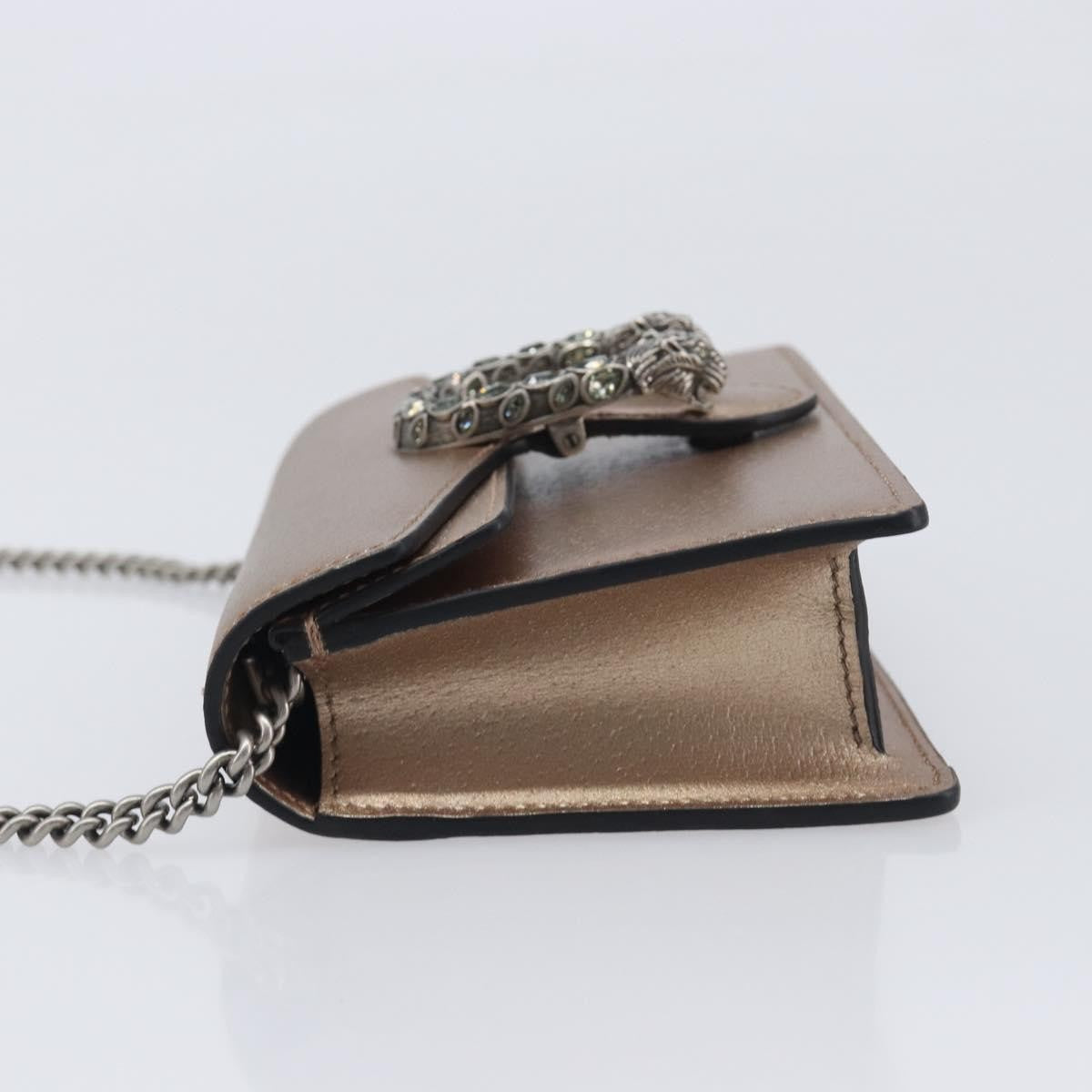 Gucci Dionysus Leather Gold Leather Handbag (Pre-Owned)