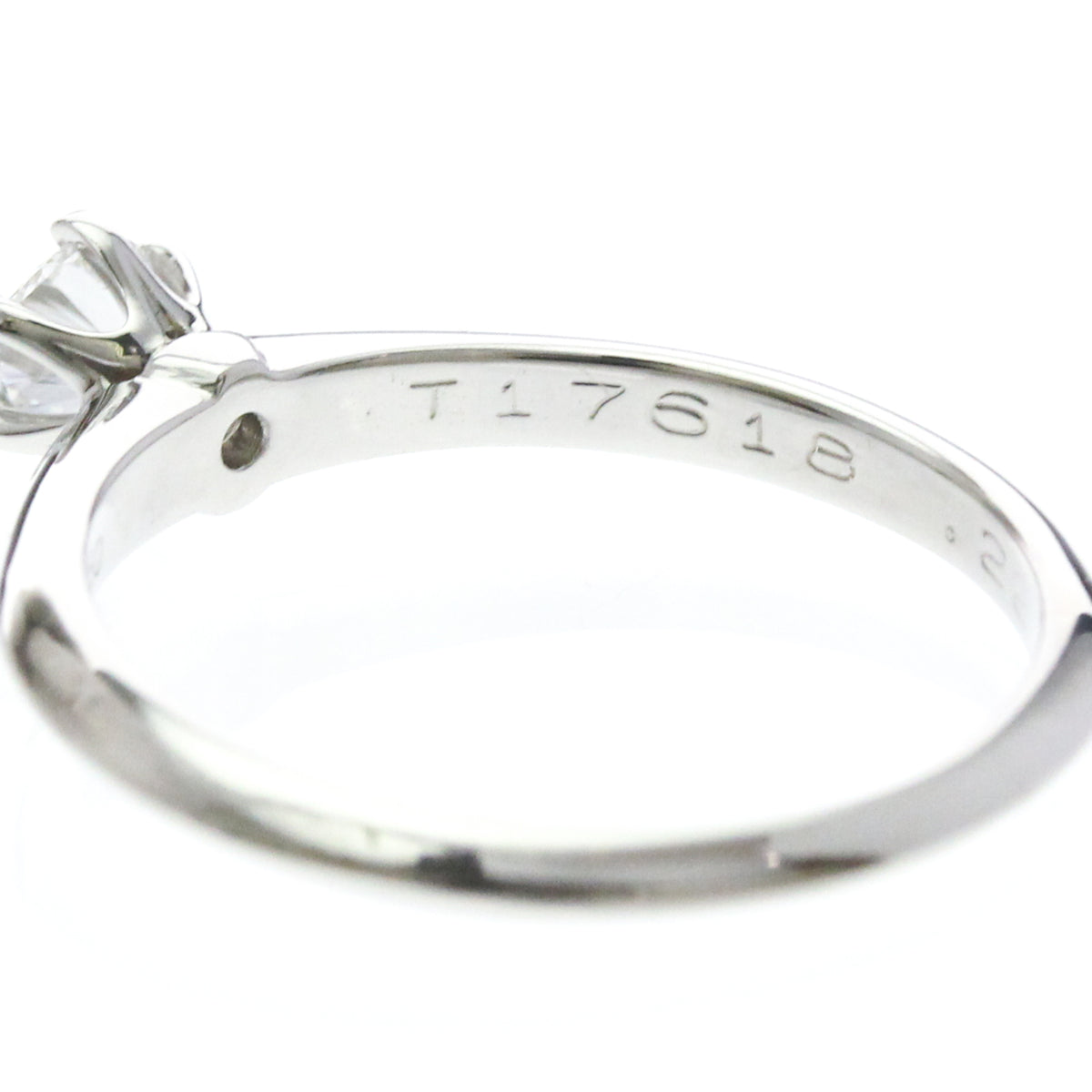Tiffany & Co. Tiffany Setting Solitaire Platinum With Rbc Diamond G/Vvs2 Silver Platinum Ring Jewelry (Pre-Owned)