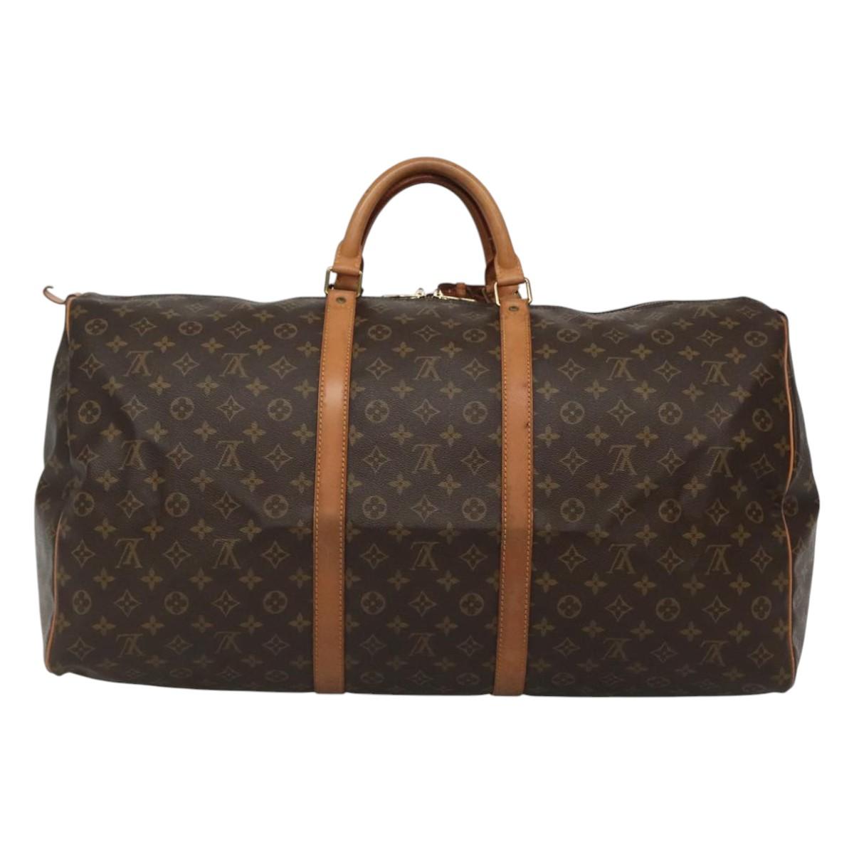 Louis Vuitton Keepall 60 Brown Canvas Travel Bag (Pre-Owned)