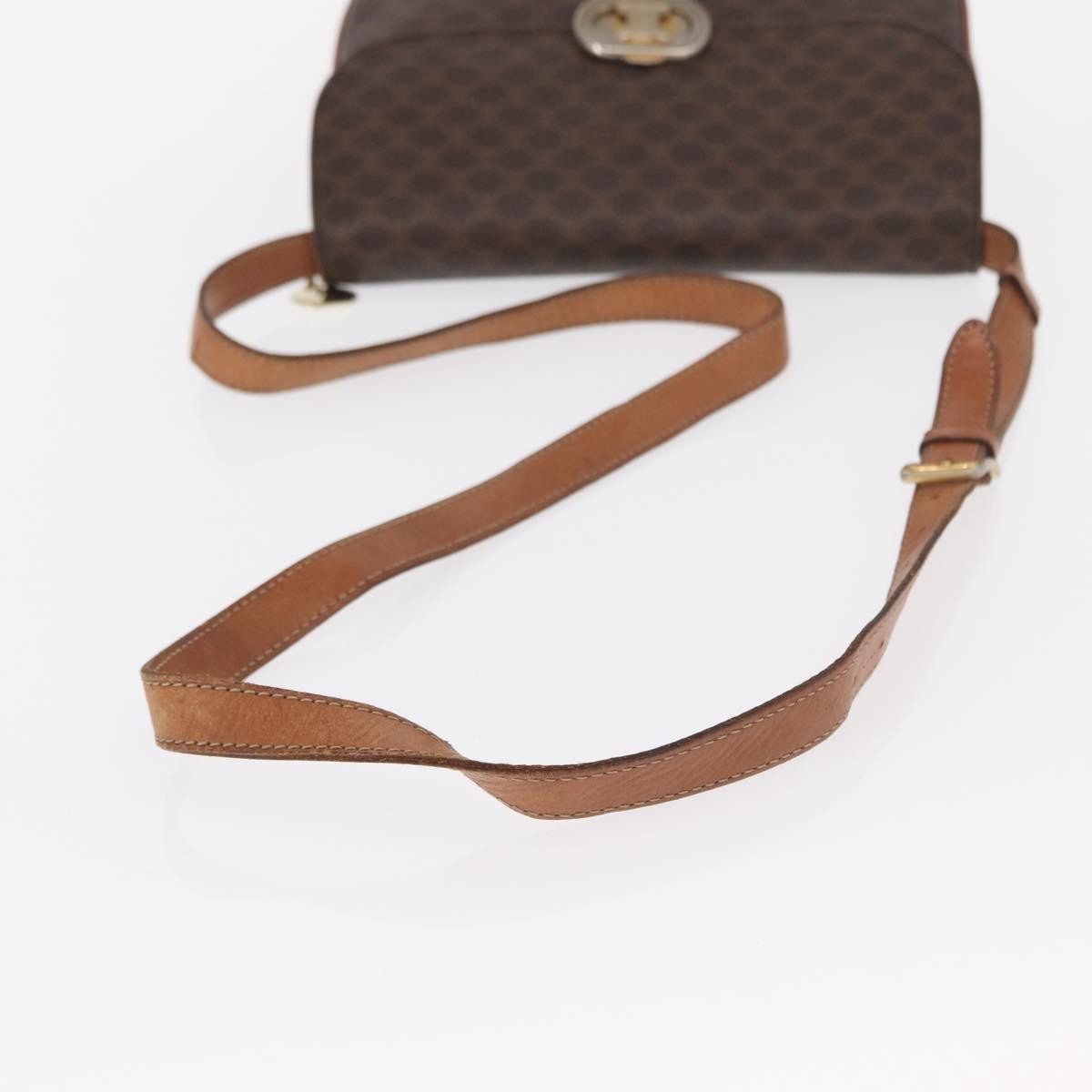 Celine Vintage Macadam Canvas Brown Canvas Shoulder Bag Bag (Pre-Owned)
