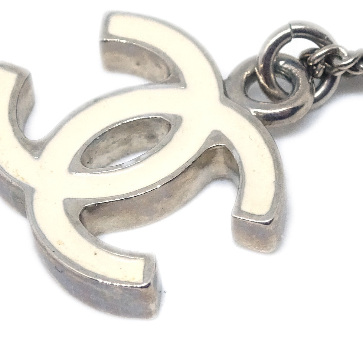 Chanel Cc Logo Pendant Metal Silver Silver_Plated Necklace Jewelry (Pre-Owned)
