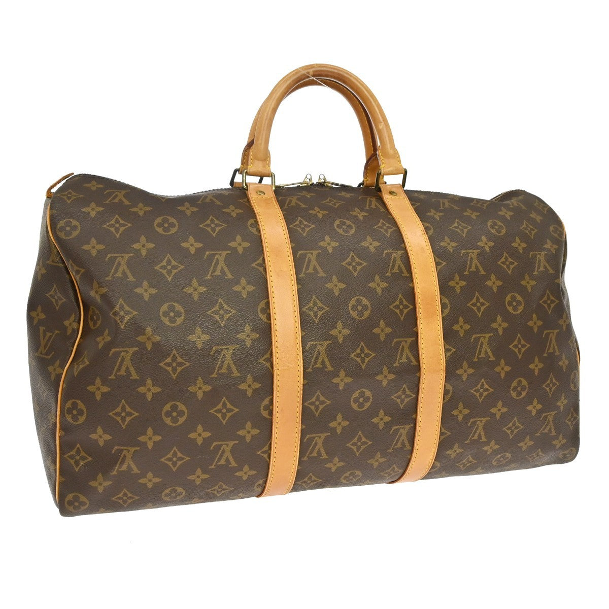Louis Vuitton Keepall Monogram Canvas Brown Canvas Travel Bag Bag (Pre-Owned)