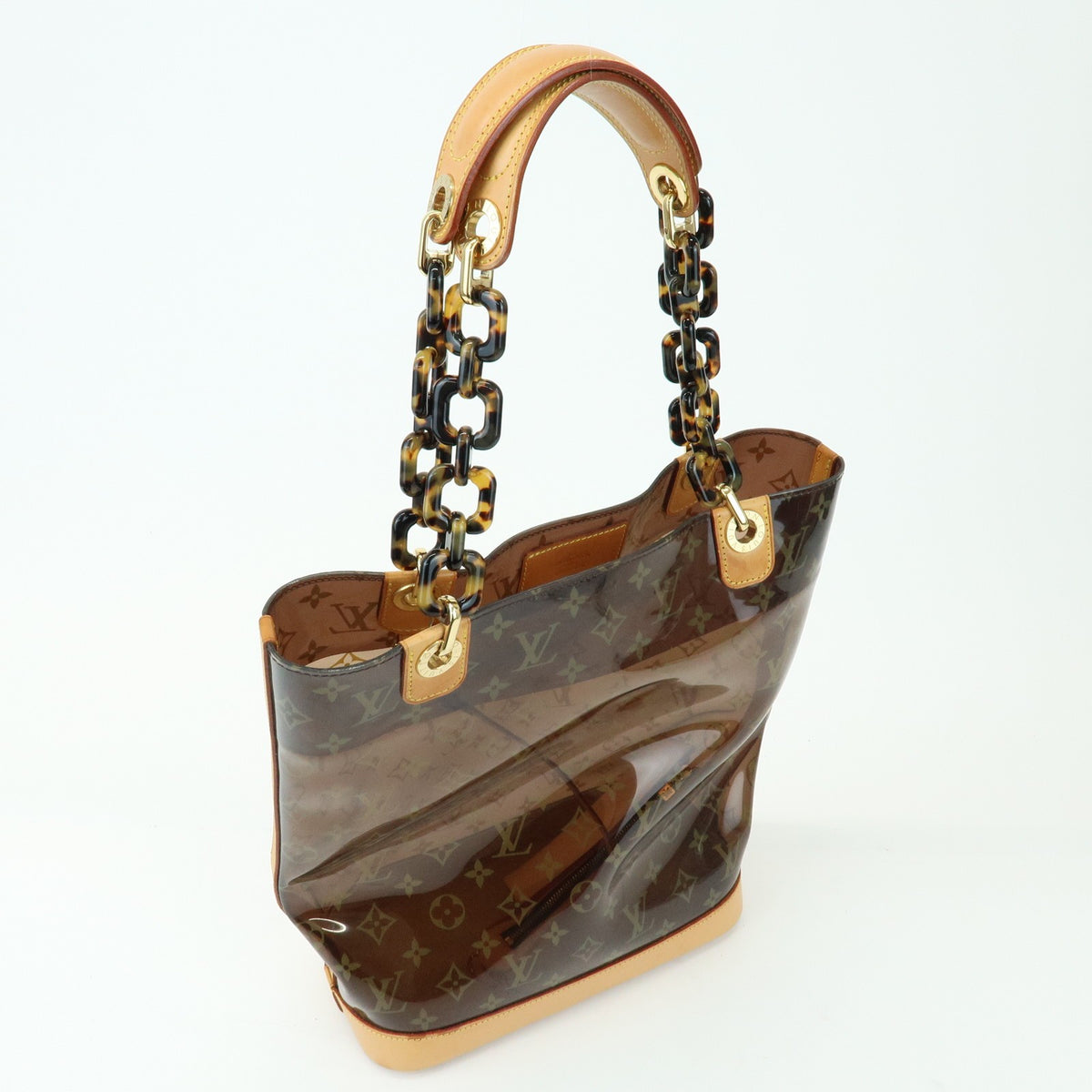Louis Vuitton Sac Ambre Monogram Vinyl Brown Plastic Handbag (Pre-Owned)