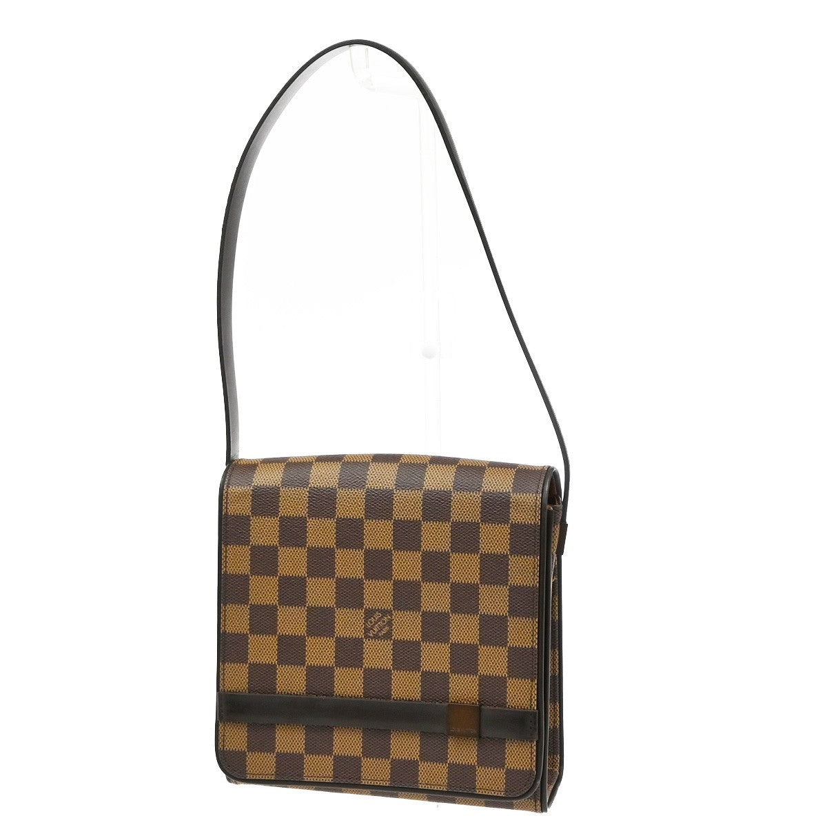 Louis Vuitton Tribeca Carre Damier Ebene Brown Canvas Shoulder Bag Bag (Pre-Owned)