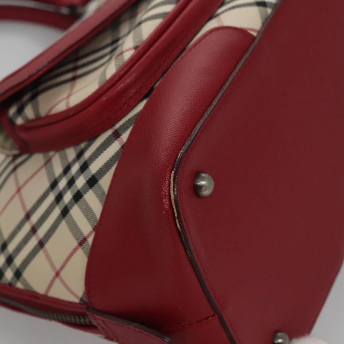 Burberry Nova Check Beige Canvas Handbag (Pre-Owned)