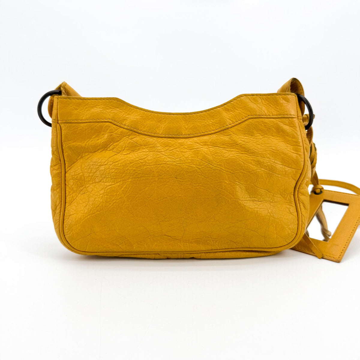 Balenciaga Hip Classic Studs Leather Yellow Leather Crossbody Bag Bag (Pre-Owned)