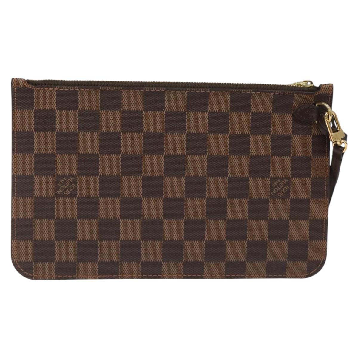 Louis Vuitton Pochette Accessoire Brown Canvas Clutch Bag (Pre-Owned)
