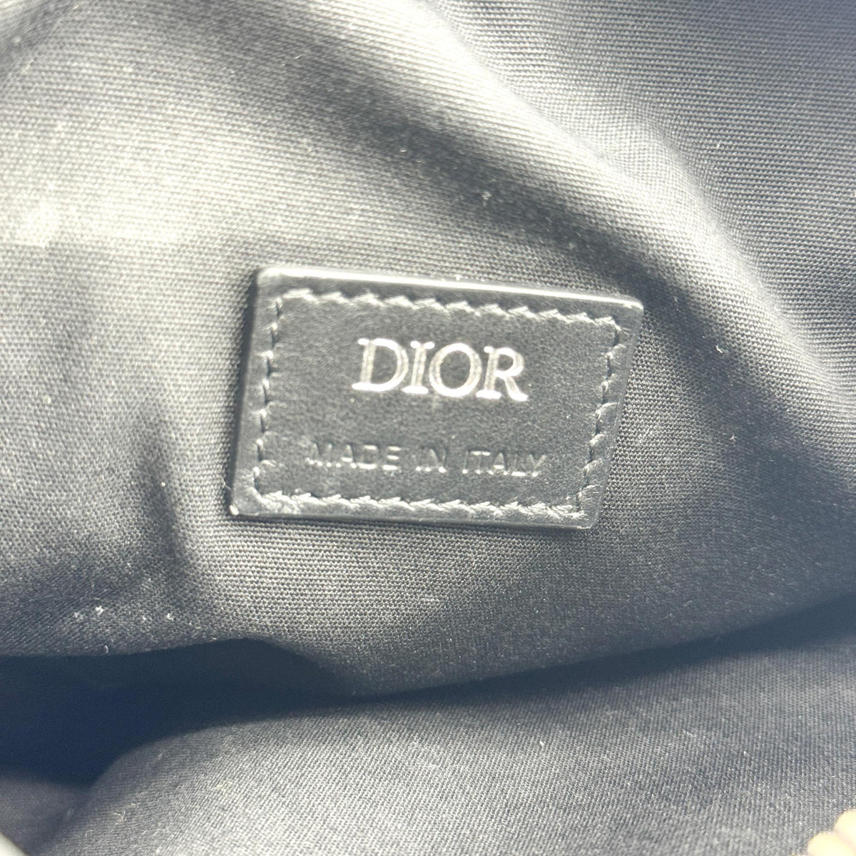 Christian Dior Saddle Cd Diamond Coated Canvas And Leather Black Canvas Handbag (Pre-Owned)