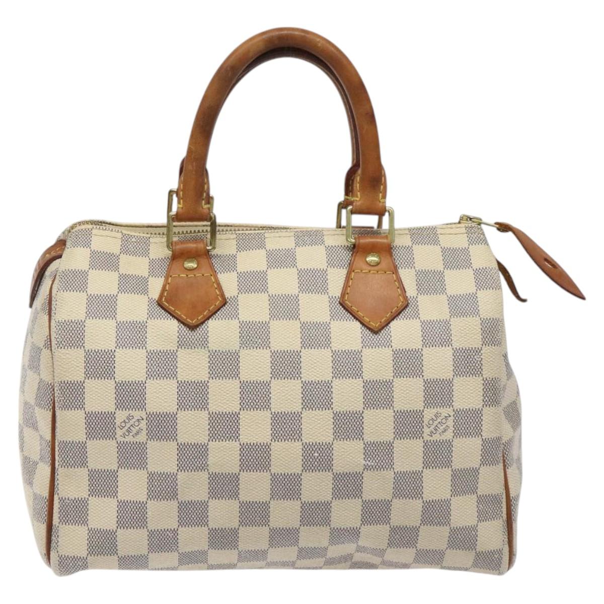 Louis Vuitton Speedy 25 Beige Canvas Handbag (Pre-Owned)