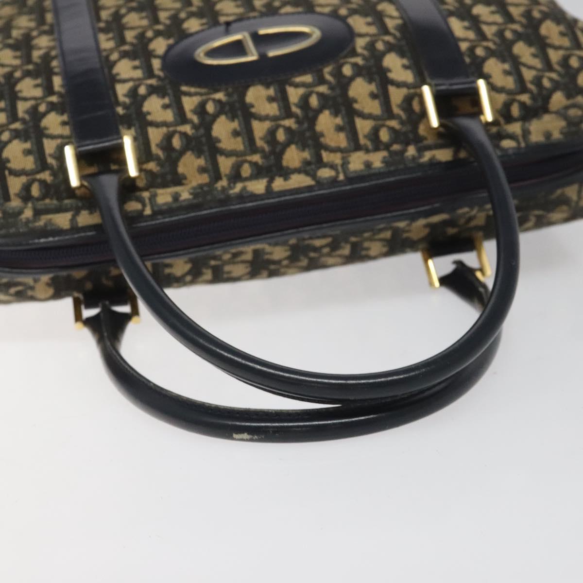 Dior Trotter Navy Canvas Handbag (Pre-Owned)