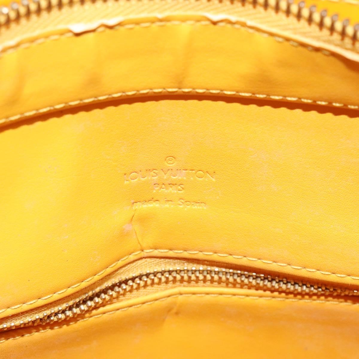 Louis Vuitton Houston Yellow Patent Leather Handbag (Pre-Owned)