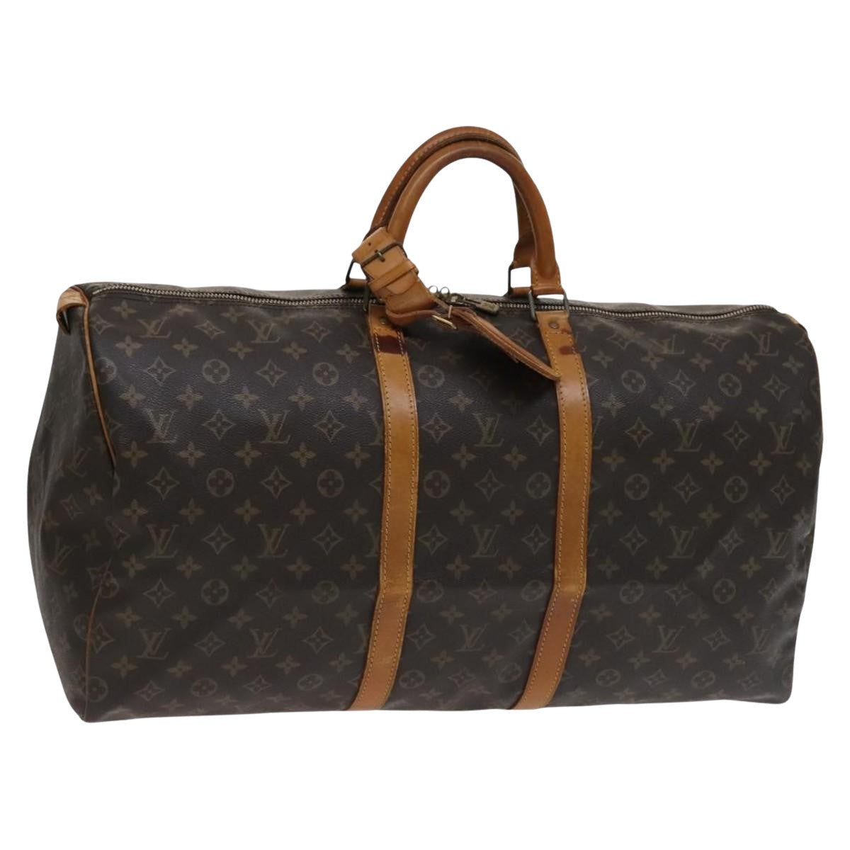 Louis Vuitton Keepall 50 Black Canvas Travel Bag (Pre-Owned)