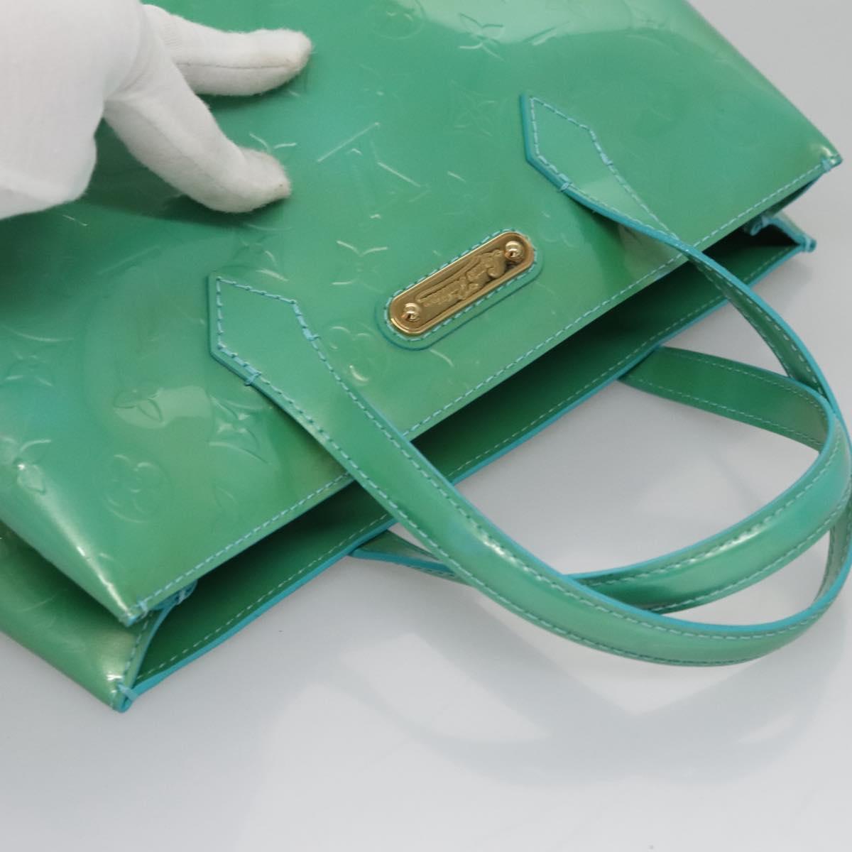 Louis Vuitton Wilshire Blue Patent Leather Handbag (Pre-Owned)