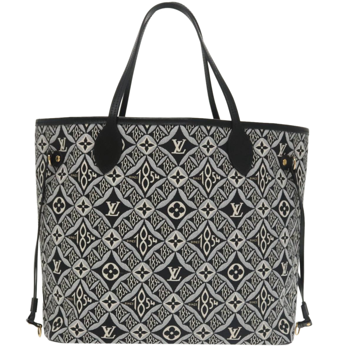 Louis Vuitton Neverfull Black Canvas Tote Bag (Pre-Owned)