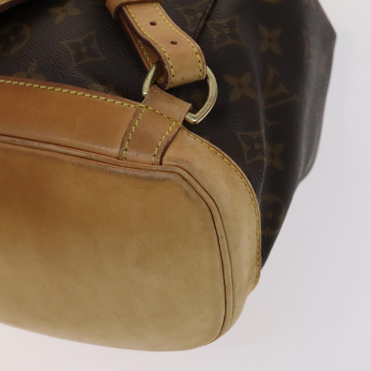 Louis Vuitton Montsouris Mm Brown Canvas Backpack Bag (Pre-Owned)