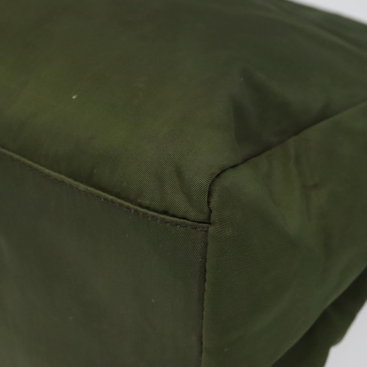 Prada Khaki Synthetic Tote Bag (Pre-Owned)