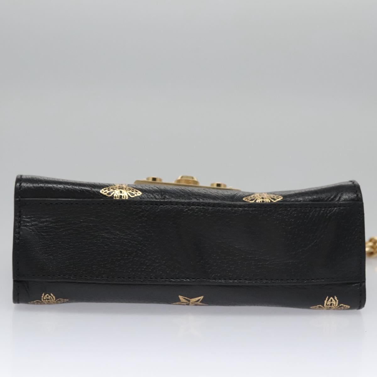 Gucci Padlock Black Leather Shoulder Bag (Pre-Owned)