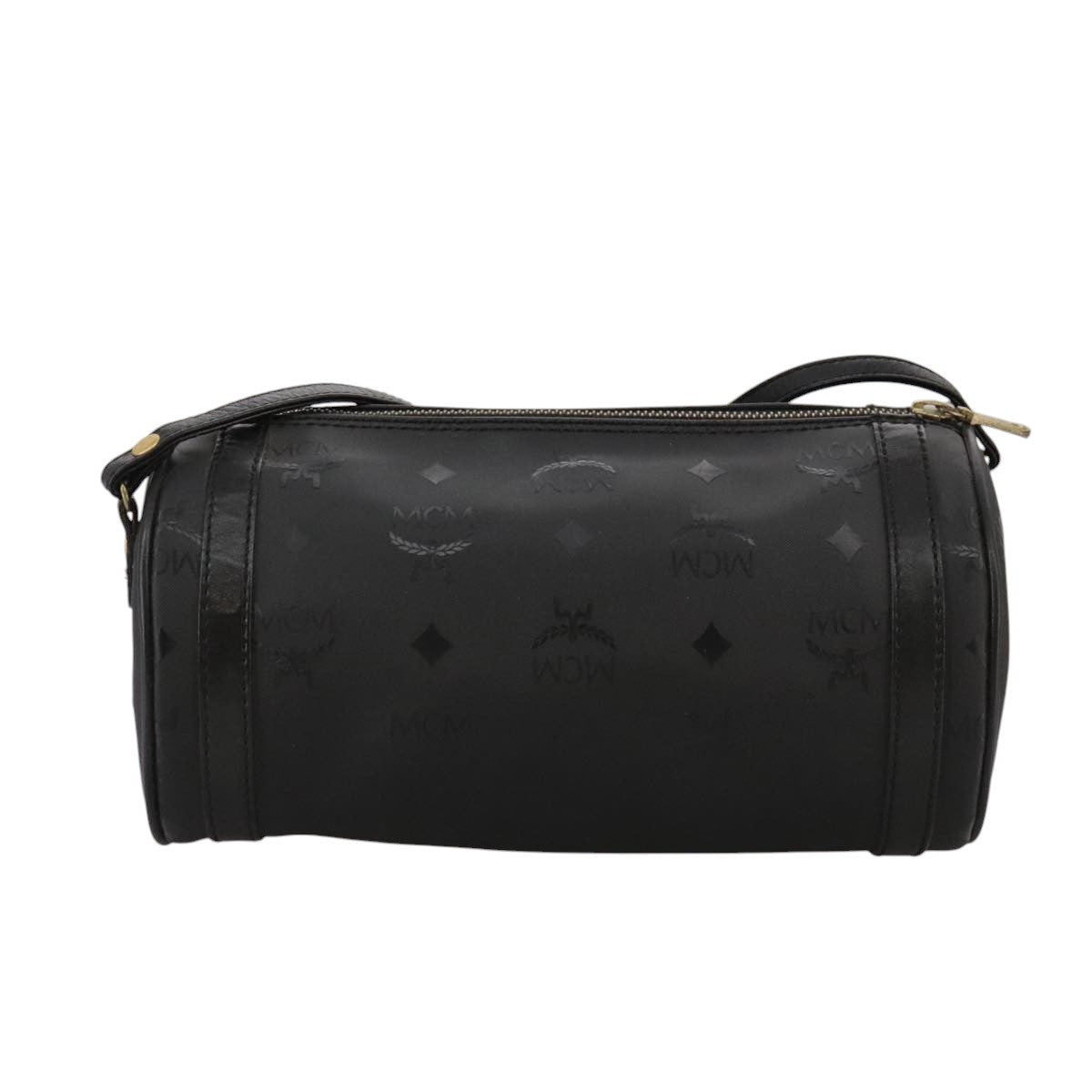 MCM Visetos Black Canvas Shoulder Bag (Pre-Owned)