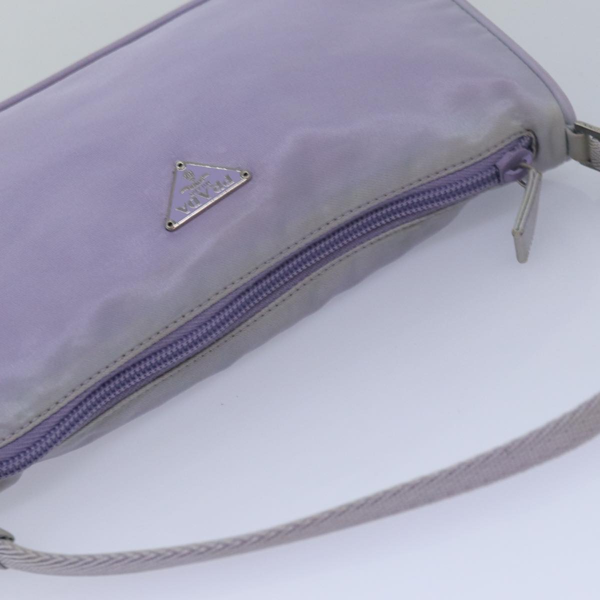 Prada Tessuto Purple Leather Clutch Bag (Pre-Owned)