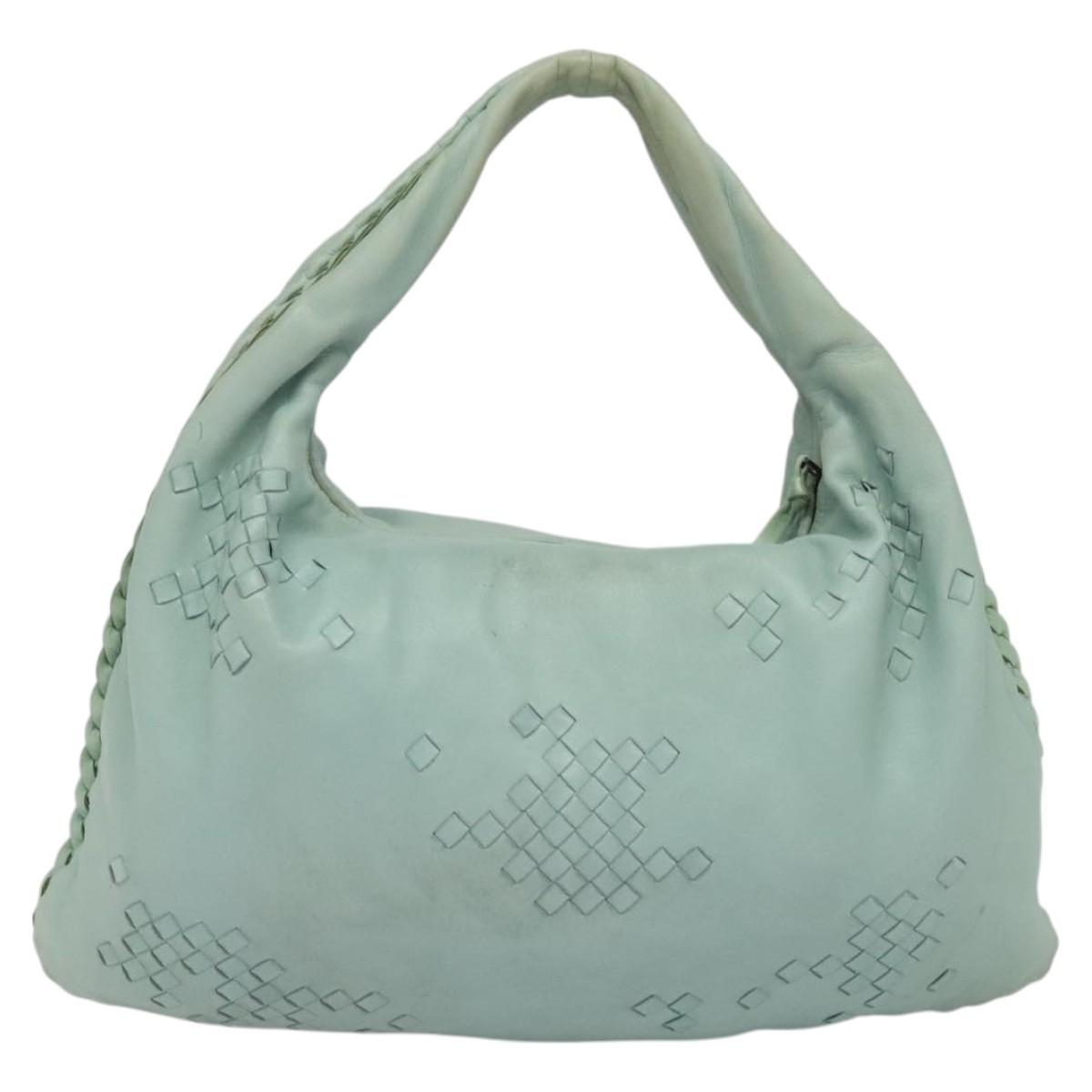 Bottega Veneta Jodie Blue Leather Handbag (Pre-Owned)