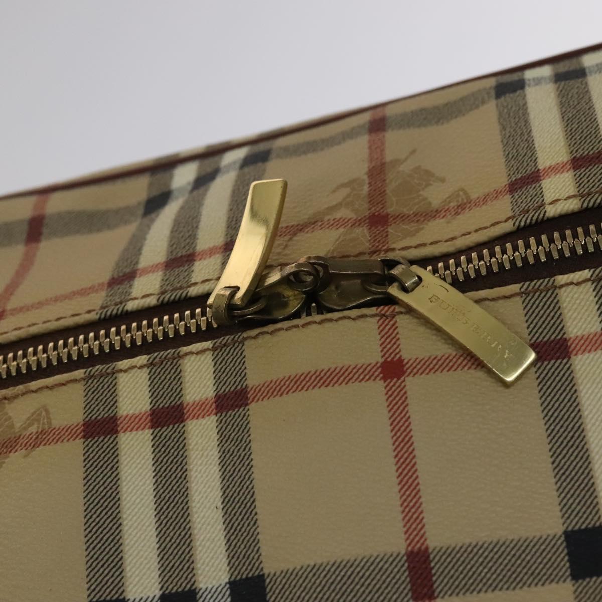 Burberry Haymarket Beige Canvas Shoulder Bag (Pre-Owned)