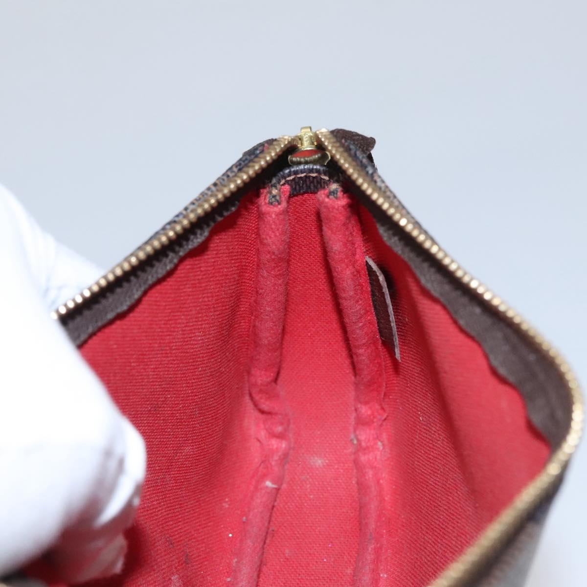Louis Vuitton Mini Pochette Accessoires Brown Canvas Clutch Bag (Pre-Owned)