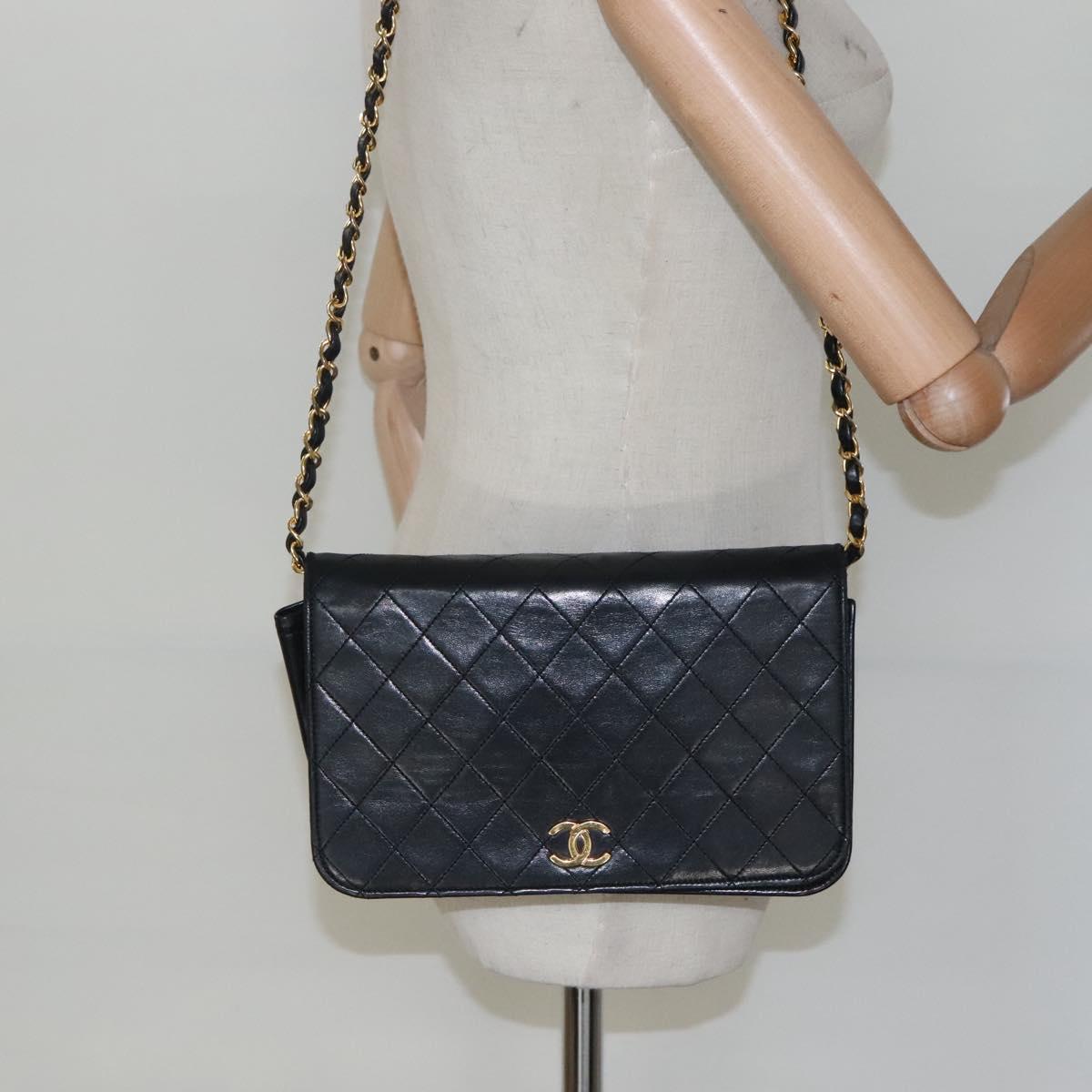 Chanel Wallet On Chain Black Leather Shoulder Bag (Pre-Owned)