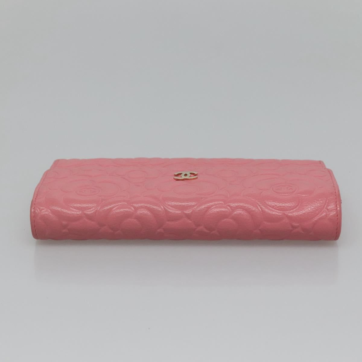 Chanel Camellia Pink Leather Wallet (Pre-Owned)
