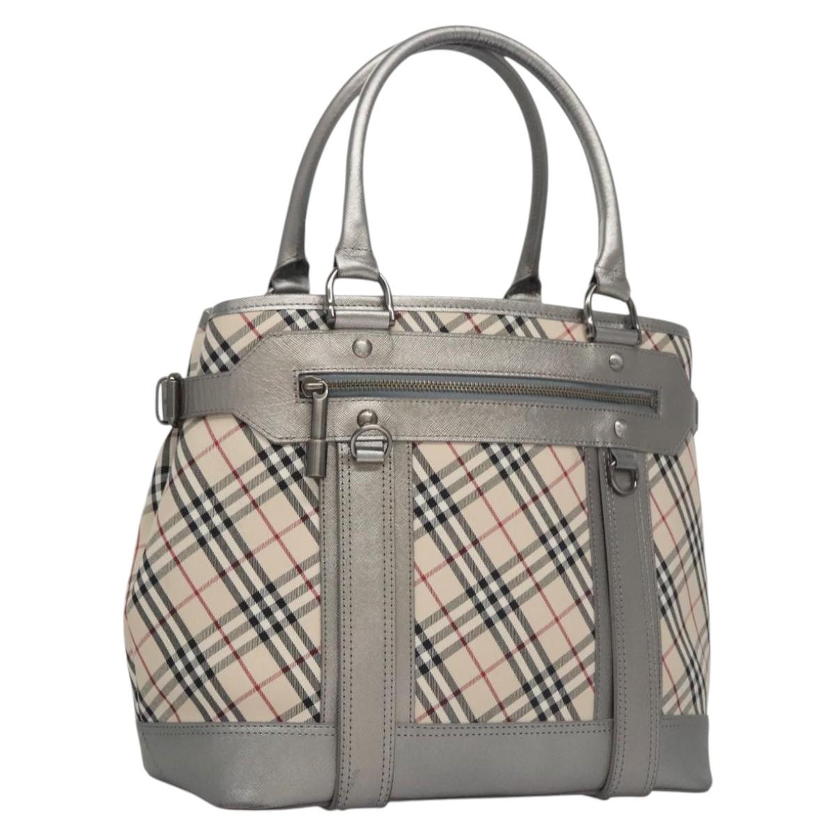 Burberry Nova Check Beige Canvas Tote Bag (Pre-Owned)