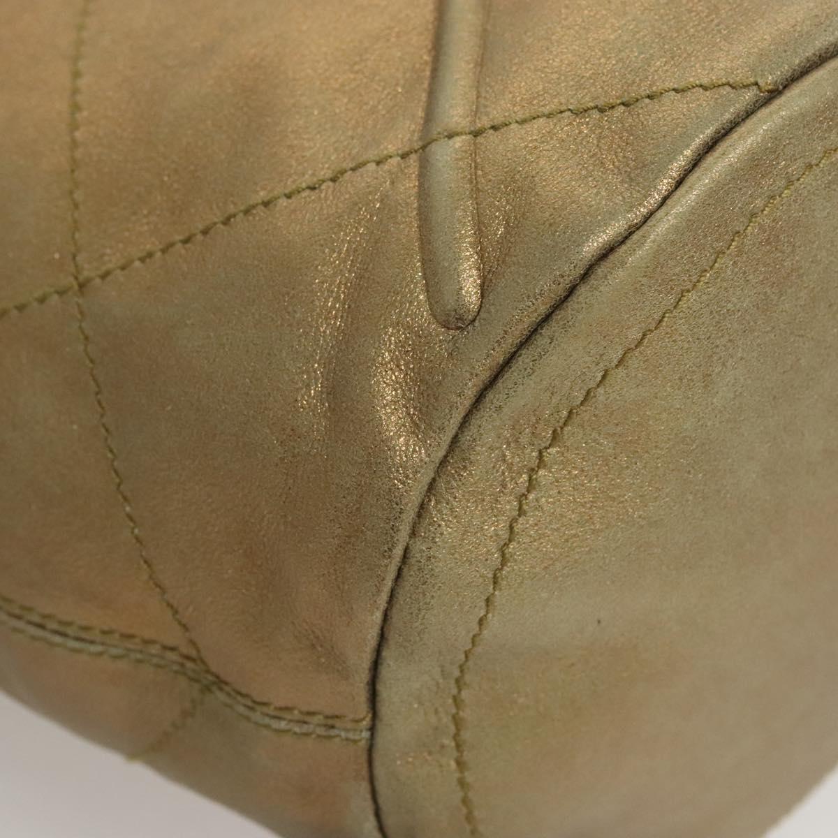 Salvatore Ferragamo Hobo Gold Suede Handbag (Pre-Owned)