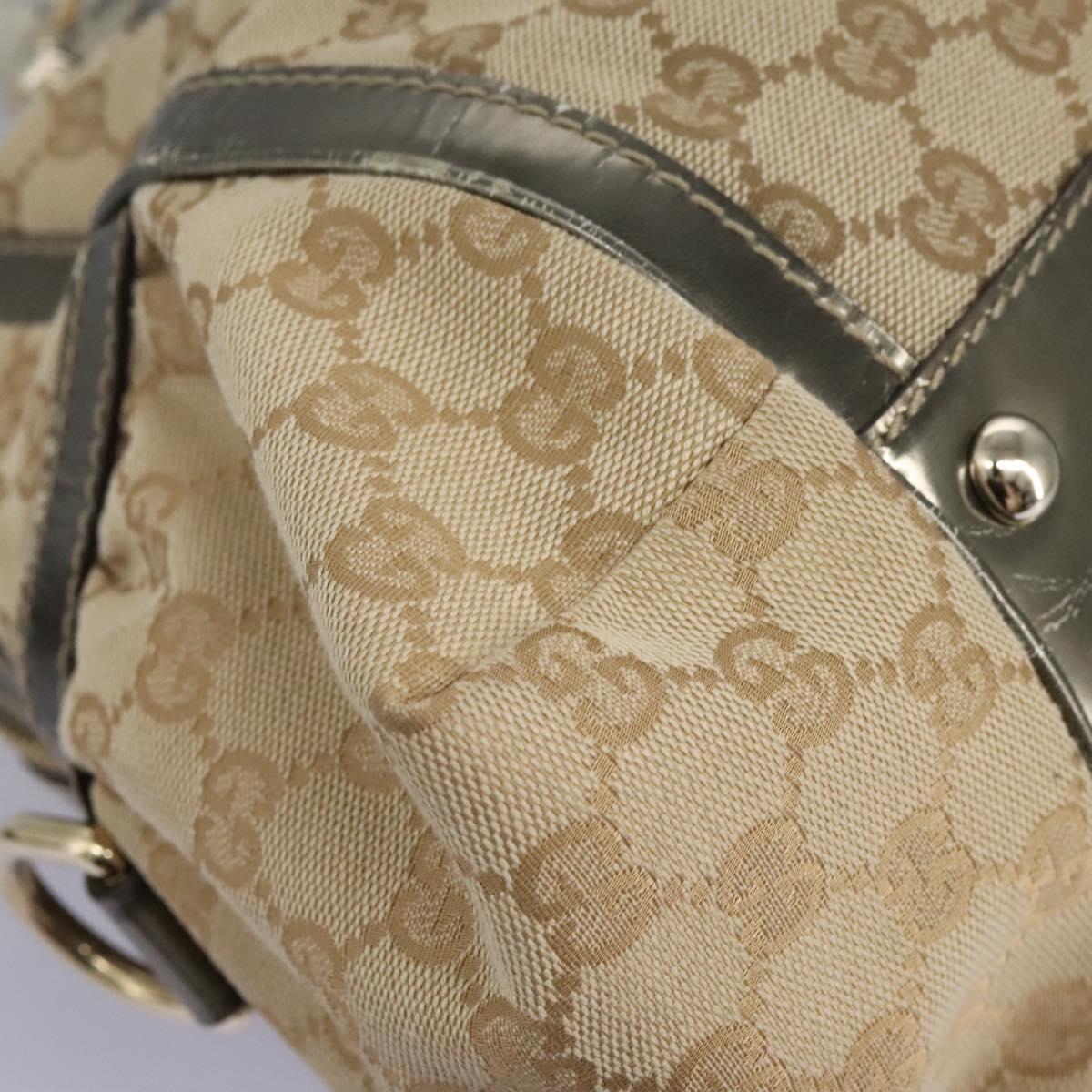 Gucci Bamboo Beige Canvas Handbag (Pre-Owned)