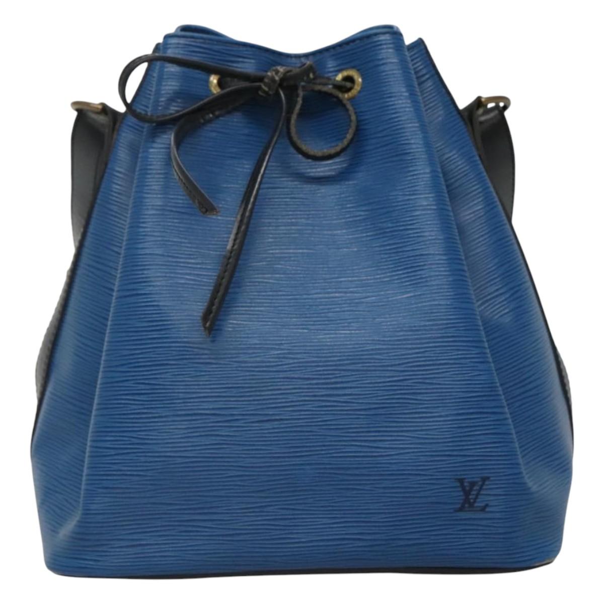 Louis Vuitton Petit Noé Navy Leather Shoulder Bag (Pre-Owned)