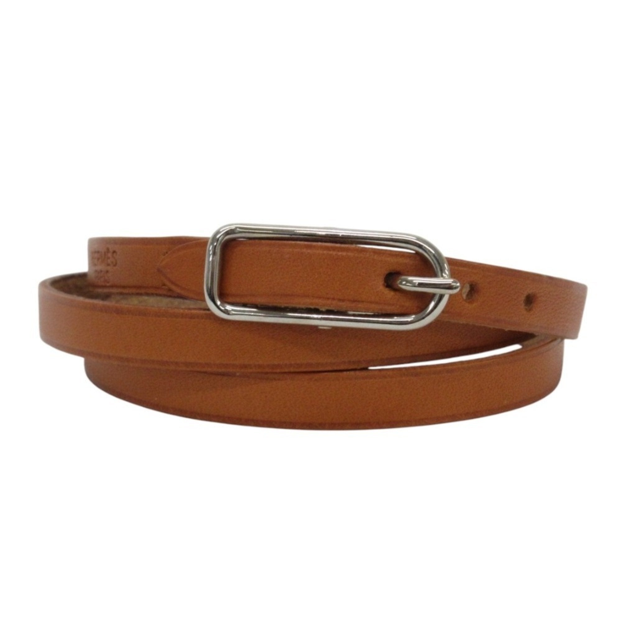 Hermès Hapi Camel Leather Bracelet (Pre-Owned)