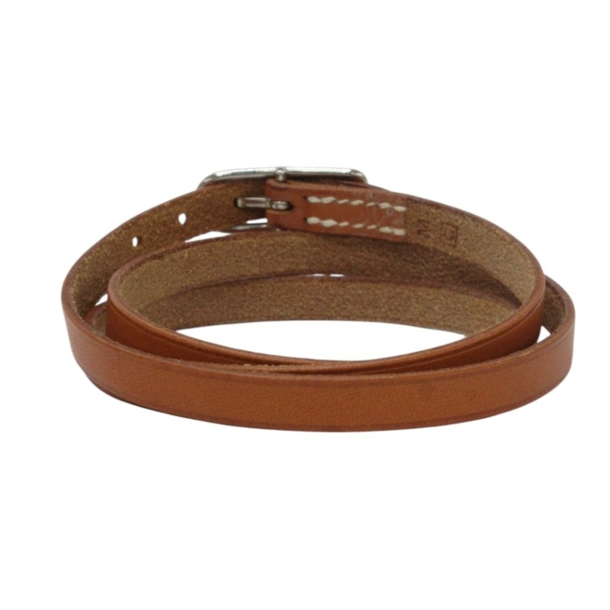 Hermès Hapi Camel Leather Bracelet (Pre-Owned)