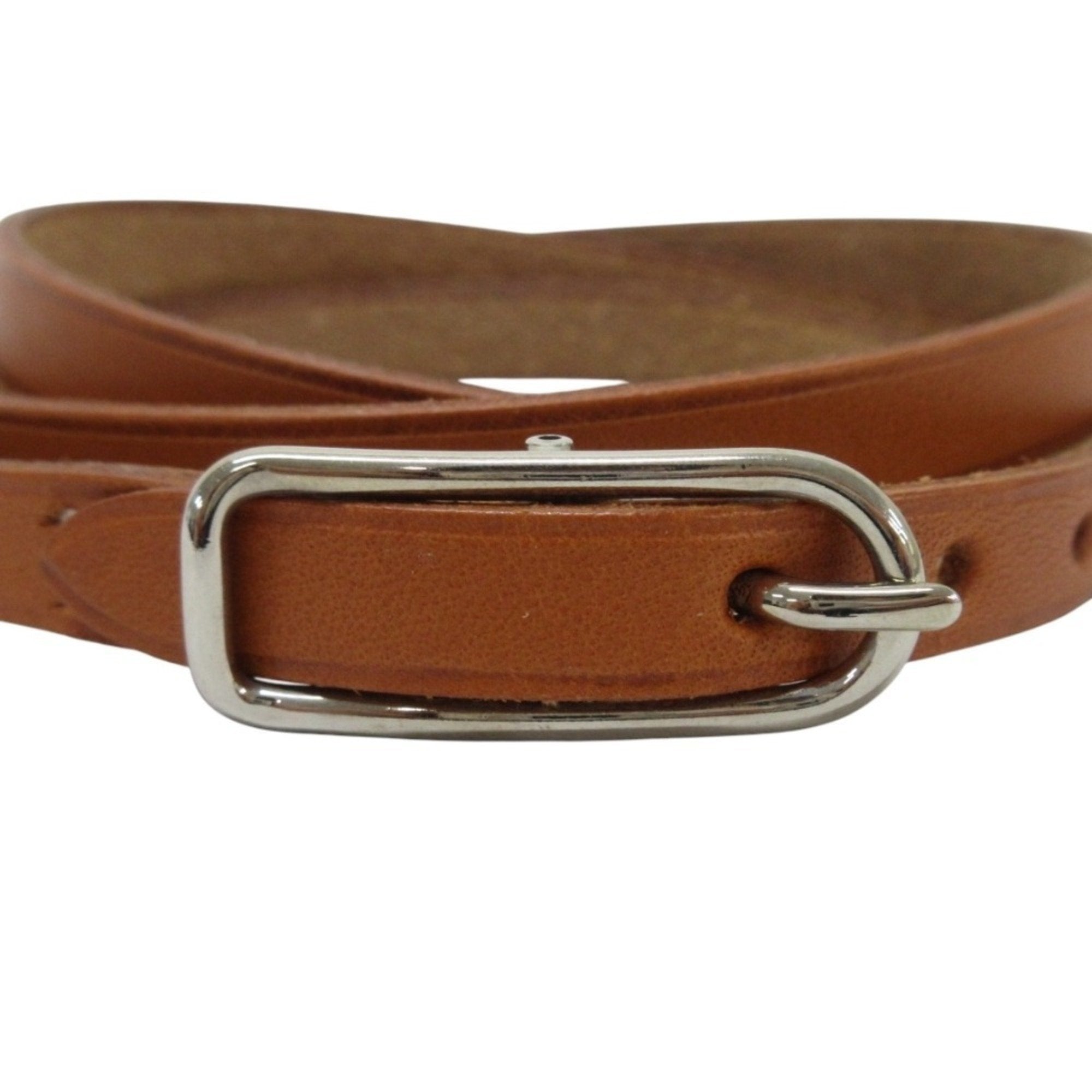 Hermès Hapi Camel Leather Bracelet (Pre-Owned)