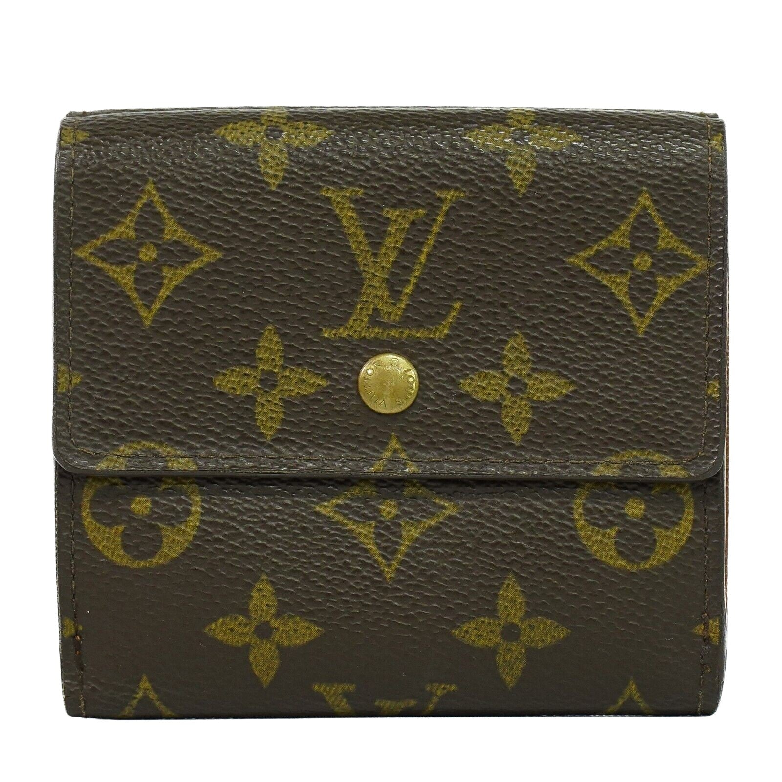 Louis Vuitton Porte-Monnaie Brown Canvas Wallet (Pre-Owned)