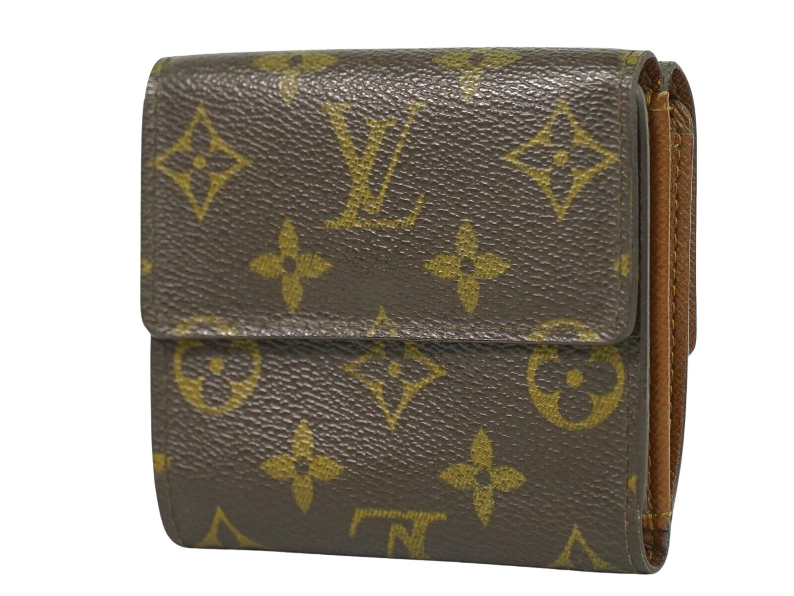 Louis Vuitton Porte-Monnaie Brown Canvas Wallet (Pre-Owned)