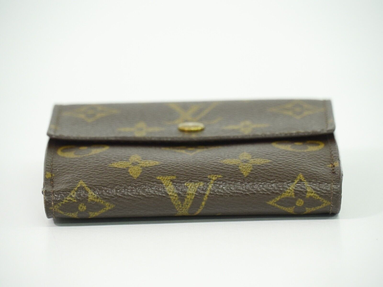 Louis Vuitton Porte-Monnaie Brown Canvas Wallet (Pre-Owned)