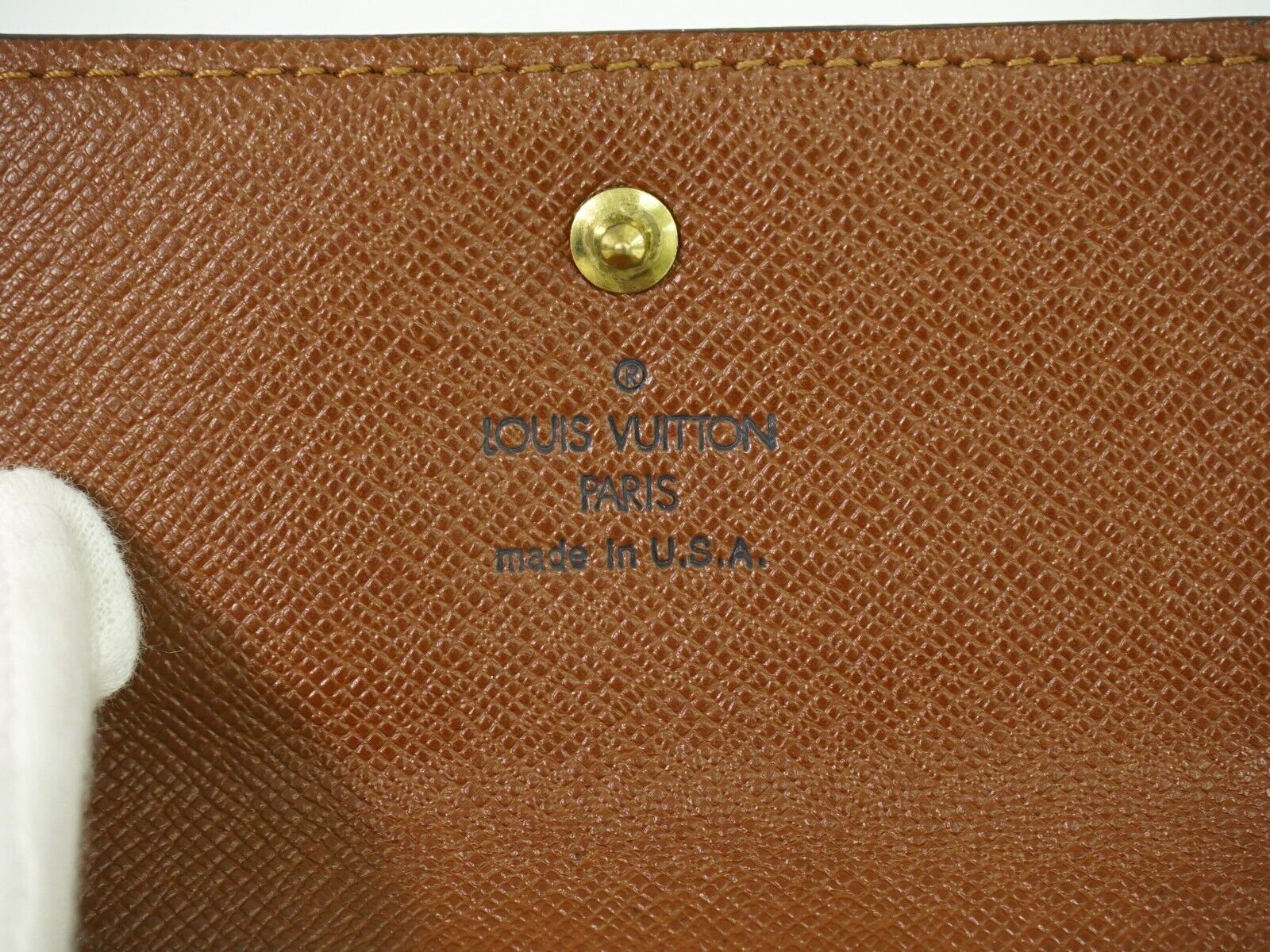 Louis Vuitton Porte-Monnaie Brown Canvas Wallet (Pre-Owned)