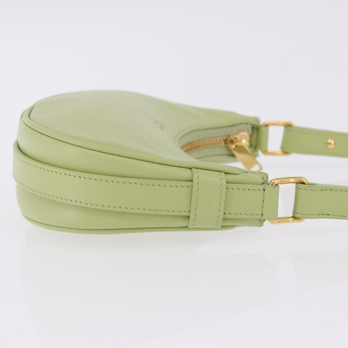 Celine Ava Leather Green Leather Handbag (Pre-Owned)
