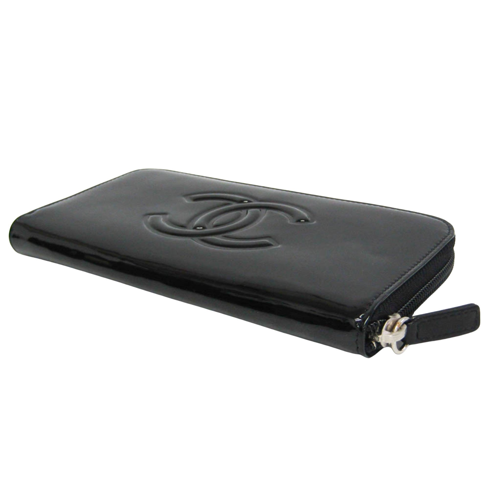 Chanel Black Patent Leather Wallet (Pre-Owned)