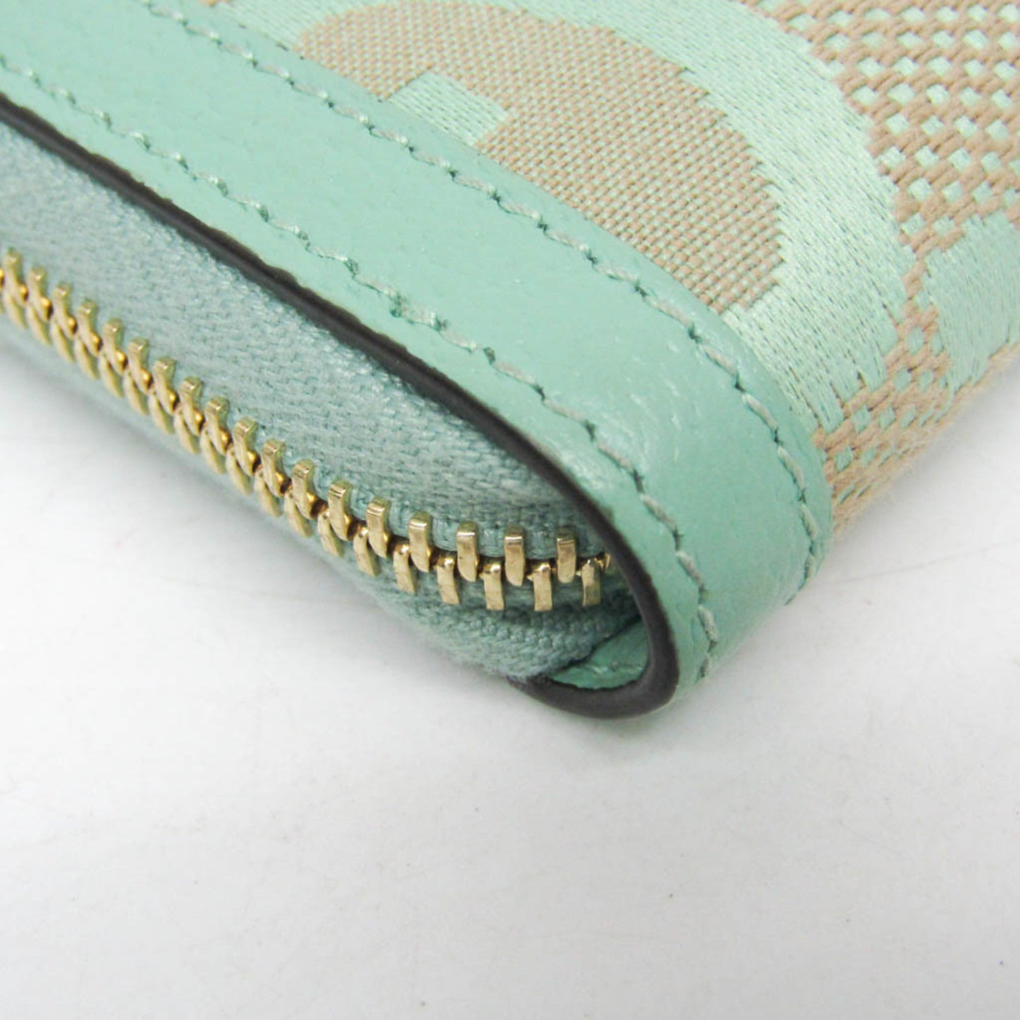 Gucci Gg Jumbo Green Canvas Wallet (Pre-Owned)