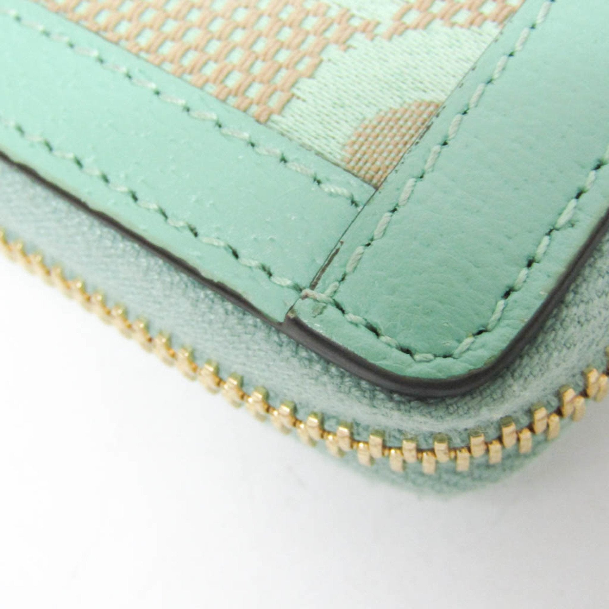 Gucci Gg Jumbo Green Canvas Wallet (Pre-Owned)
