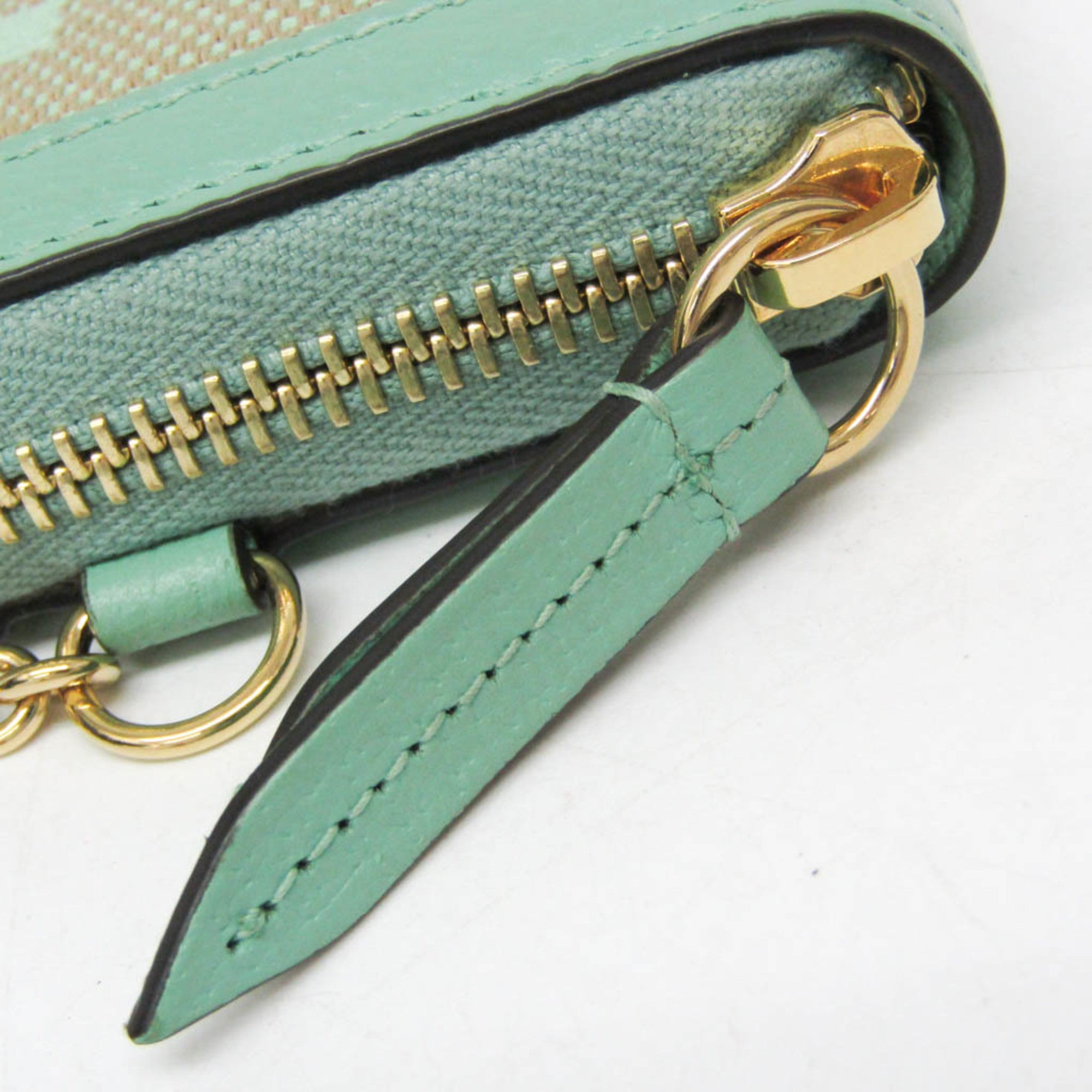 Gucci Gg Jumbo Green Canvas Wallet (Pre-Owned)