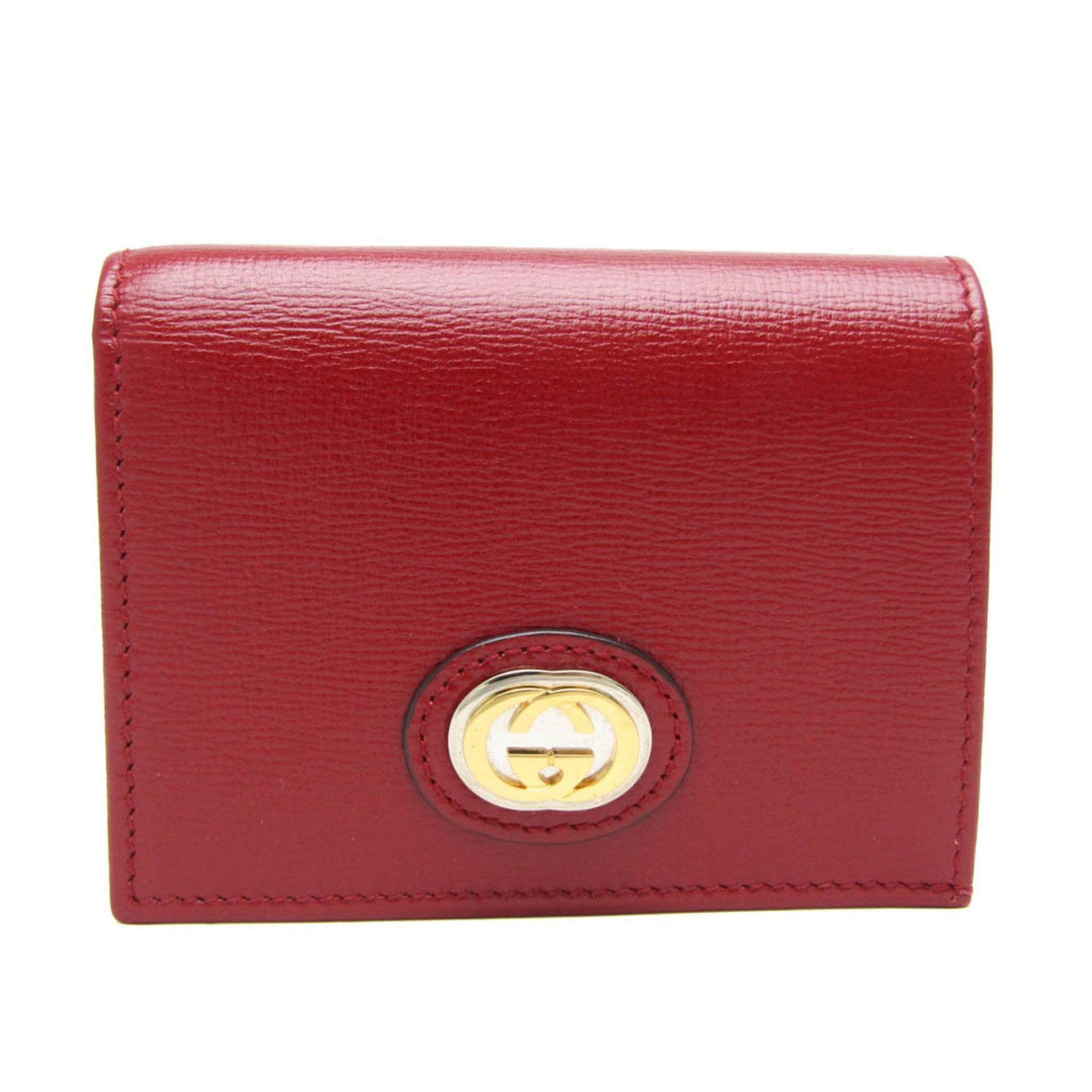 Gucci Red Leather Wallet (Pre-Owned)